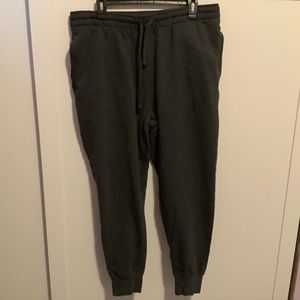 Sun stone dark gray sweatpants fleece for men size Large